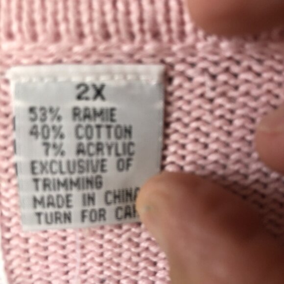 Storybook Sweater Womens 2X Plus Size Pink Parrots Tropical Cardigan Art to Wear - Picture 8 of 16